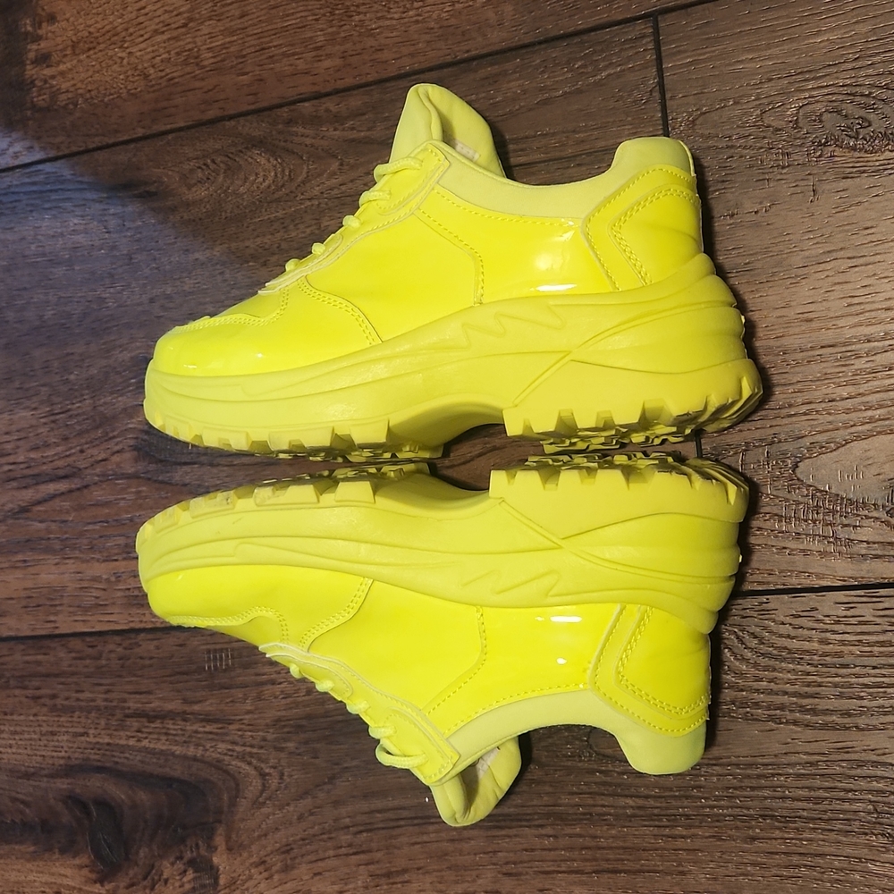Chunky Lug Neon Sneakers - Picture 6 of 16